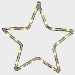 Xmas Haus 20 Warm White LED Star Hanging Decoration - thumbnail 2