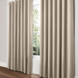 Alan Symonds Amond Blackout Ring Top Eyelet Curtains Cream 167 x 137cm