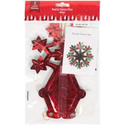 Sleigh Bells Ring Red and Green Star Decoration - thumbnail 3