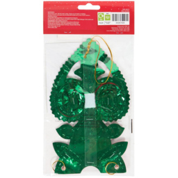 Sleigh Bells Ring Red and Green Star Decoration - thumbnail 2