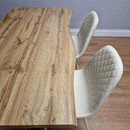 Portland Cream Wooden Tabletop 4 Seater Dining Set - thumbnail 3
