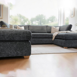 Carina Enzo 5 Seater Navy U-Shape Sofa - thumbnail 3