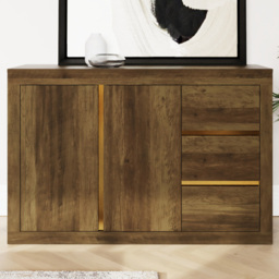 GFW Astley Oak 2 Door 3 Drawer Sideboard