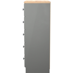 Crowndale Norfolk Dusk Grey and Bardolino Oak 5 Drawer Chest of Drawers Ready Assembled - thumbnail 3