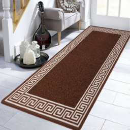 Smart Living Greekey Brown and Cream Gel Back Non-Slip Door Mat 67 x 220cm - thumbnail 3