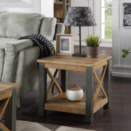 Baumhaus Urban Elegance Single Shelf Reclaimed Wood Lamp Table - thumbnail 2