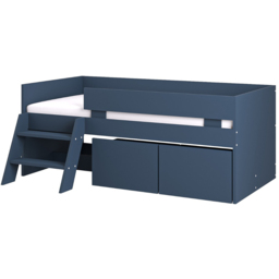 Flair Logan Single 2 Drawer Blue Low Sleeper Bed - thumbnail 2
