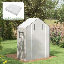 Outsunny White PE Replacement Greenhouse Cover 4.5 x 2.3ft - thumbnail 2