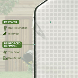 Outsunny White PE Replacement Greenhouse Cover 4.5 x 2.3ft - thumbnail 4