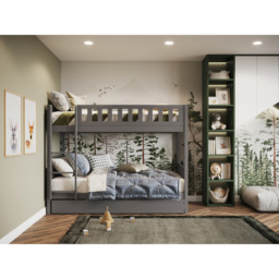 Flair Bea Grey Bunk Bed with Trundle - thumbnail 4