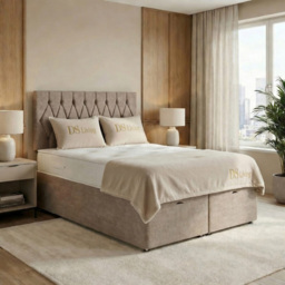 DS Living Diamond Beige Single Upholstered Divan Bed - thumbnail 4