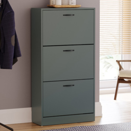 Vida Designs Green 3 Drawer Shoe Cabinet