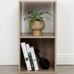 Jane 2 Shelf Oak Cube Storage Unit