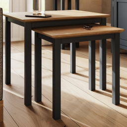 FWStyle Taberno Graphite Blue Nest of Table Set of 2
