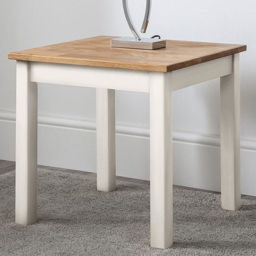 Julian Bowen Coxmoor Ivory and Oak Lamp Table