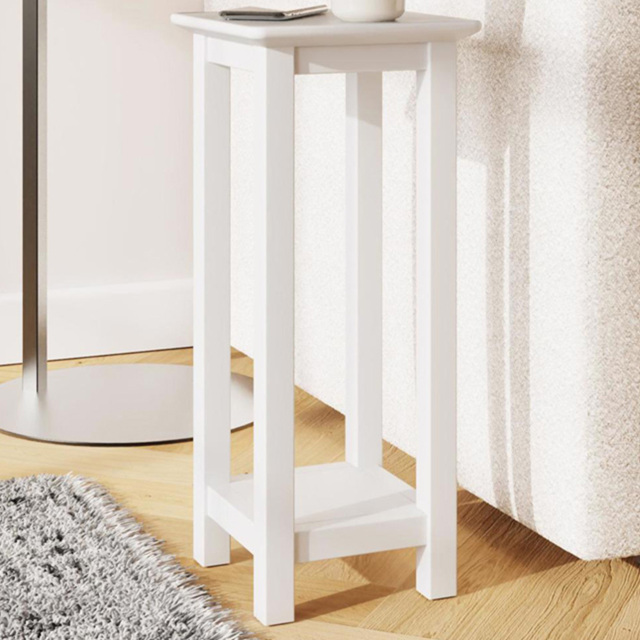 FWStyle Palma White Ready Assembled Side Lamp Table - image 1