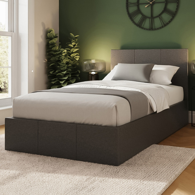 GFW Single Grey Side Lift Ottoman Bed - image 1