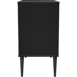 Crowndale Hong Kong 3 Drawer Matt Black Chest of Drawers Ready Assembled - thumbnail 3