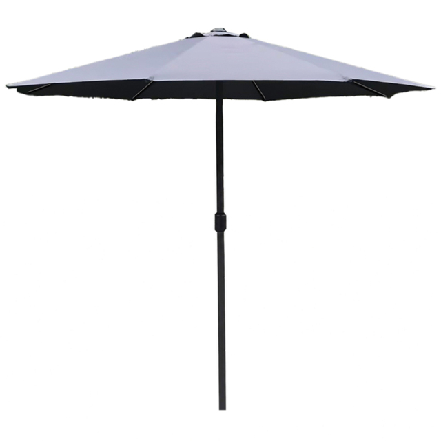 Direct Wicker Crank Handle Grey Straight Parasol 2.94m - image 1