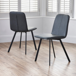 Julian Bowen Goya Set of 2 Antique Black Dining Chair