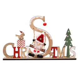 Single Candy Cane Lane Gonk Standing Sign Christmas Decoration in Assorted styles