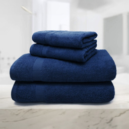 Mayfair Egyptian Cotton Navy Bath Sheet Set of 2 - thumbnail 3