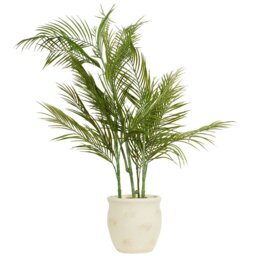Green Palm Artificial Plant in Cement Pot 100cm - thumbnail 1