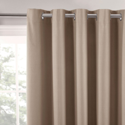 Divante Hoxton Natural Blackout Eyelet Curtains 229 x 168cm - thumbnail 3