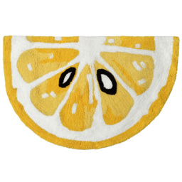 Mooky Mats Half Circle Lemon Slice Non Slip Bath Mat - thumbnail 1