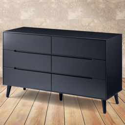Julian Bowen Alicia 6 Drawer Matt Anthracite Chest of Drawers