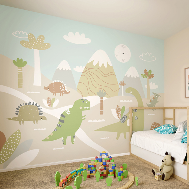 Origin Murals Dinosaur Land Multicolour Wall Mural - image 1