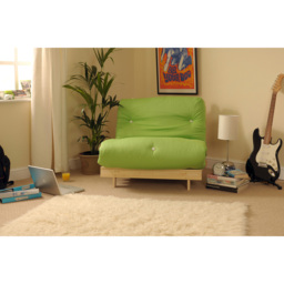 Brooklyn Single Sleeper Lime Futon Base and Mattress - thumbnail 3
