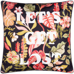 Furn Tropical Bloom Lost Black Reversible Cushion 45 x 45cm