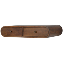 Artisan Furniture London Chestnut 2 Drawer Solid Wood Floating Console Table - thumbnail 4