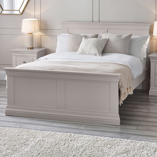 Julian Bowen Clermont Light Grey Double Bed - image 1