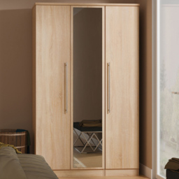 Crowndale Sherwood Bardolino Oak 3 Door Mirror Wardrobe