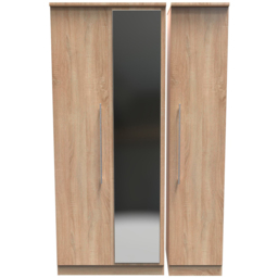 Crowndale Sherwood Bardolino Oak 3 Door Mirror Wardrobe - thumbnail 2