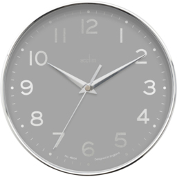 Acctim Rand Grey Chromed Wall Clock
