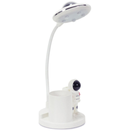 ValueLights Tom Matte White Multicolour LED Table Lamp