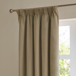 Furn The Ultimate Velvet Blackout Pencil Pleat Curtains Mocha 229 x 183cm - thumbnail 4