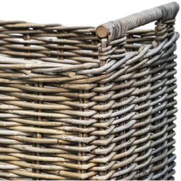 Ivyline Rattan Rustic Natural Log Cart - thumbnail 3