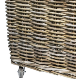Ivyline Rattan Rustic Natural Log Cart - thumbnail 4