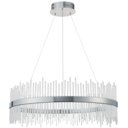 Merano Trapani Clear Glass Chrome Plate Pendant Light