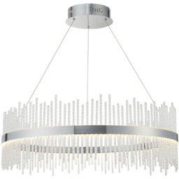 Merano Trapani Clear Glass Chrome Plate Pendant Light - thumbnail 3