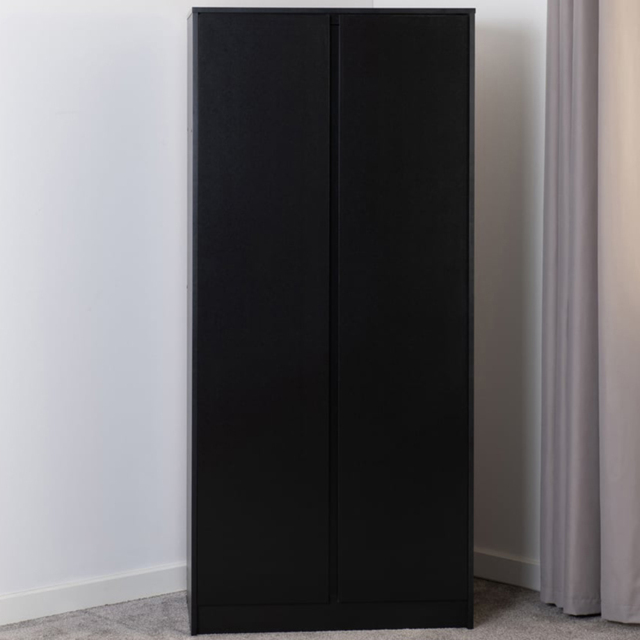Seconique Malvern 2 Door Black Wardrobe - image 1