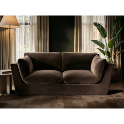 SOLACE+CO Orson 3 Seater Brown Velvet Sofa - thumbnail 4