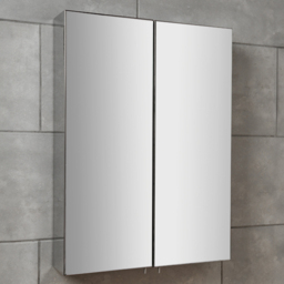 Bathstore Kensington Silver 2 Door Mirror Bathroom Cabinet