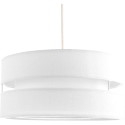 Happy Homewares 3 Tier White Linen Fabric Ceiling Pendant Shade