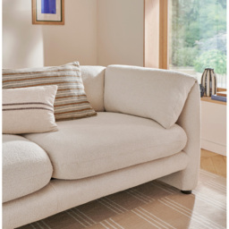 Harlow 2 Seater Cream Boucle Fabric Sofa - thumbnail 2