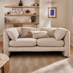 Harlow 2 Seater Cream Boucle Fabric Sofa